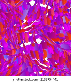 Abstract vector seamless pattern made of small colorful gradient particle explosion. Optical art geometric  background with high speed of motion. Futuristic wallpaper.