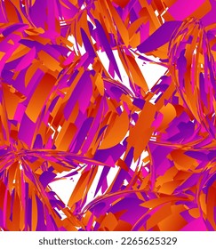 Abstract vector seamless pattern made of small colorful gradient particle explosion. Optical art geometric  background with high speed of motion. Futuristic wallpaper.