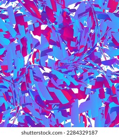 Abstract vector seamless pattern made of small colorful gradient particle explosion. Optical art geometric  background with high speed of motion. Futuristic wallpaper.
