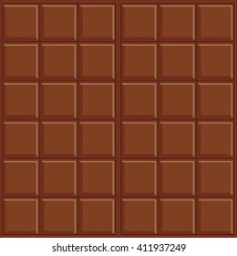 Abstract vector seamless pattern. milk chocolate. Very simple design, chocolate bar, rectangle, square geometric form. Brown, beige colors
