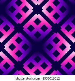 Abstract vector seamless pattern. Modern stylish gradient texture. Repeating geometric tiles with rhombuses.