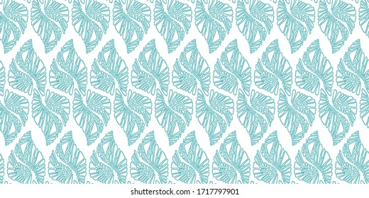 Abstract vector seamless pattern ocean and waves