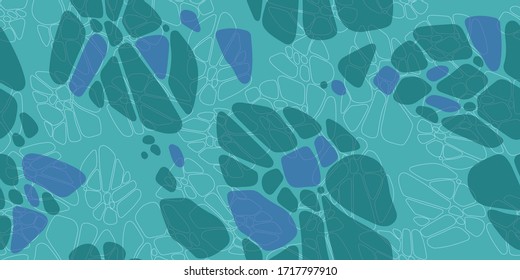 Abstract vector seamless pattern ocean and waves