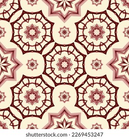 Abstract vector seamless pattern on light background