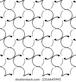 Abstract vector seamless pattern.  Ornament of simple geometric shapes. Illustration in doodle style