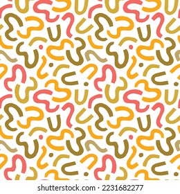 Abstract vector seamless pattern with paper cut lines on white background. For prints, backgrounds, wrapping paper, textile, linen, wallpaper, etc.
