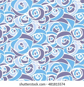 Abstract vector seamless pattern with pastel flowers. Hand drawn ethnic design for backgrounds, packaging, textile, fabric, prints