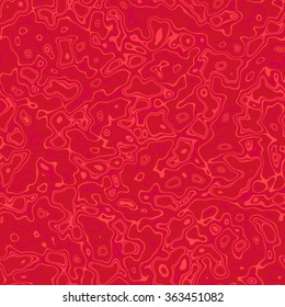 abstract vector seamless pattern, perlin noise texture, red curvy shapes, stripes with liquefy distortion 