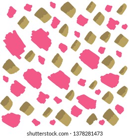 Abstract vector seamless pattern with pink, green marker strokes on white isolated background. Modern background for wallpaper, fabric, prints, cards, packaging. Artistic textures.