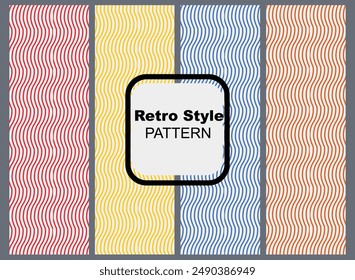 Abstract vector seamless pattern with rainbow wavy lines, stripes, organic shapes. Stylish texture with smooth fluid forms. Simple multicolor background. Funky repeat design for décor, print, wrap
