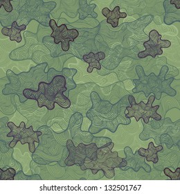 Abstract vector seamless pattern, resembles artistic camouflage stains