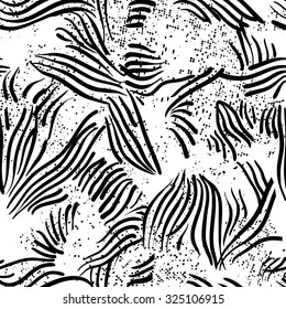 Abstract vector seamless pattern with safari motives. 