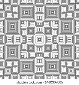 Abstract vector seamless pattern. Simple geometric shapes. Monochrome shades of color.