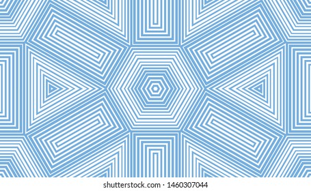 Abstract vector seamless pattern. Simple geometric shapes. Kaleidoscope of lines and shapes.