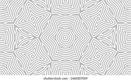 Abstract vector seamless pattern. Simple geometric shapes. Monochrome shades of color.