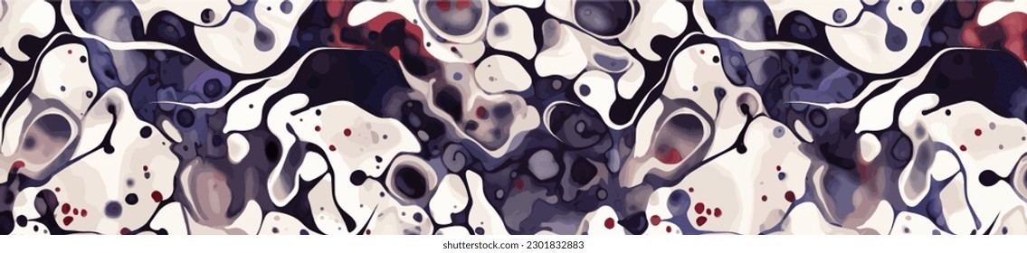 abstract vector seamless pattern, in the style of playful yet macabre, inkblots, focus on joints connections, tapestry-like, positive negative space, poured resin, 17th century