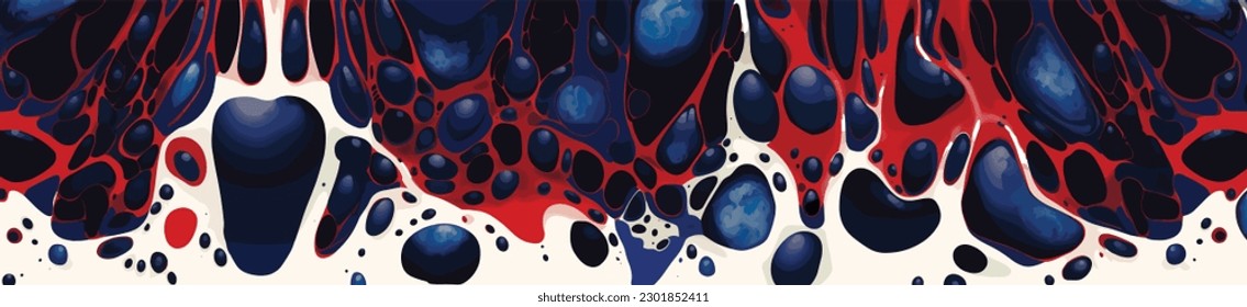 abstract vector seamless pattern, in the style of playful yet macabre, inkblots, focus on joints connections, tapestry-like, positive negative space, poured resin, 17th century 