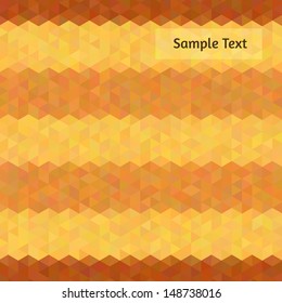 Abstract vector seamless pattern. Stylized flat design. Warm yellow, orange and brown varied colors