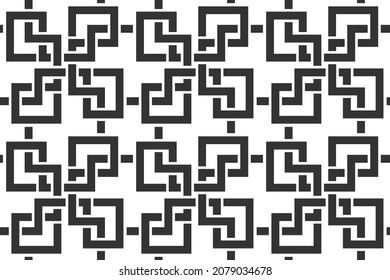 Abstract vector seamless pattern template. Black and white seamless illustration.