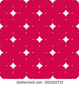 Abstract vector seamless pattern with tiny diamond shapes, stars, rhombuses. Simple square repeat geometric background texture. Elegant festive ornament in red and beige colors. Luxury ornate design