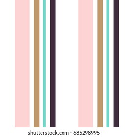 Abstract vector seamless pattern with vertical parallel stripes. Colorful pastel background can be used for kids room or wrapping paper. Vintage and retro style print for interior or fabric design