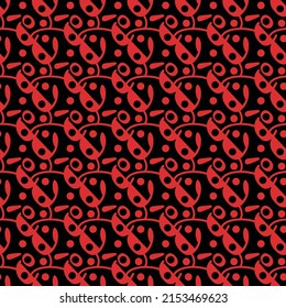 Abstract vector seamless pattern with waving curling lines. Beauty and fashion Fabric categories