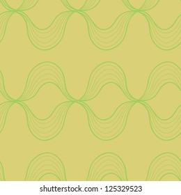 Abstract vector seamless pattern with wavy lines