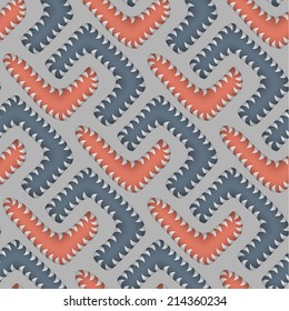 Abstract Vector Seamless Pattern with Worms. Some motion illusion effect may appear.