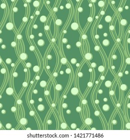 Abstract vector seamless patterns with waves, sand and bubbles. Simple ornament for textile, wrapping paper, prints, fabric, wallpaper, web etc.