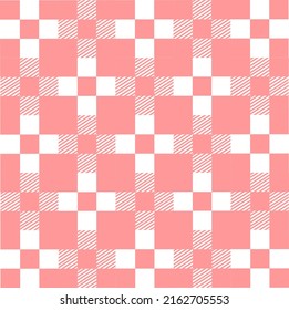 Abstract Vector Seamless pink Checkered Squares Pattern