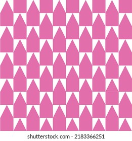 Abstract Vector Seamless pink plaid Checkered Squares triangle Pattern