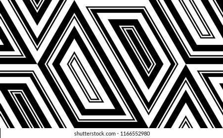 Abstract vector seamless pop art pattern. Pop art, graphic ornament. Optical illusion.