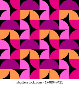 Resumen del patrón de arte pop transparente vectorial. Un colorido adorno disco.