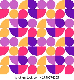 Resumen del patrón de arte pop transparente vectorial. Un colorido adorno disco.