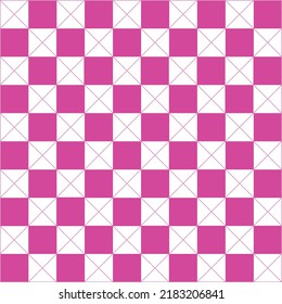 Resumen Vector sin costuras de plástico rosa transparente cuadrado y patrón cruzado