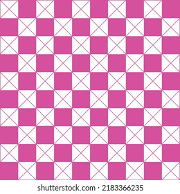 Abstract Vector Seamless purple pink plaid Checkered Squares and cross Pattern