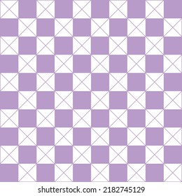 Abstract Vector Seamless purple plaid Checkered Squares and cross Pattern