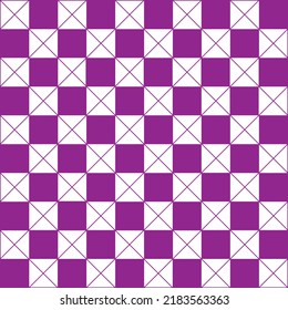 Abstract Vector Seamless purple plaid Checkered Squares and cross Pattern