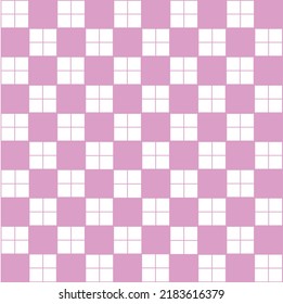 Abstrakter Vektor Nahtlos violetter Plaid Schachbrettmuster Mustergitter