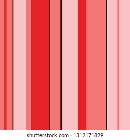 Abstract vector seamless red pink background, Retro Bright Colorful stripes pattern. Stylish colors for wallpaper, Curtain, gift wraper, handkerchief