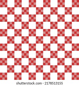 Abstract Vector Seamless red plaid Checkered Squares Pattern