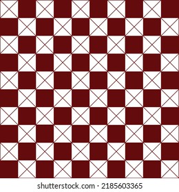 Abstract Vector Seamless red  plaid Checkered Squares and cross Pattern