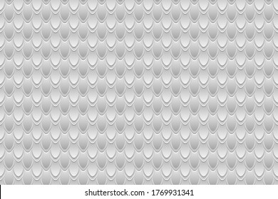 Abstract vector seamless of scales. White vector scale pattern. Background consisting of white hexagons. 