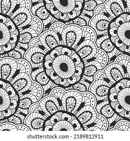 Abstract vector seamless sketch doodle background.