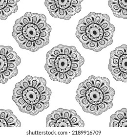 Abstract vector seamless sketch doodle background.