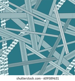 Abstract vector seamless texture with different types of vaping coils.