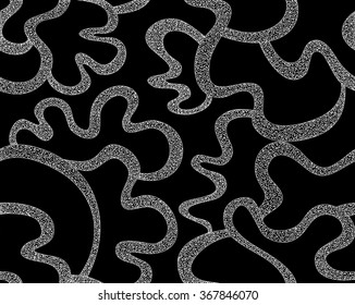 Abstract vector seamless texture with figured lines