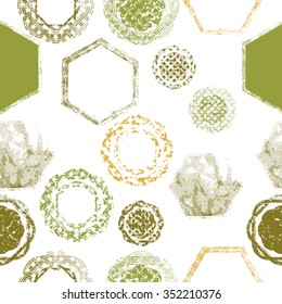 Abstract Vector  Seamless Texture . Unusual Geometric Pattern. Grunge Background.