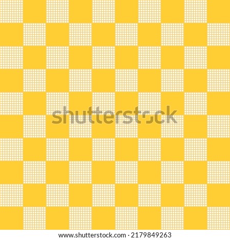 Abstract Vector Seamless yellow plaid Checkered Squares Pattern