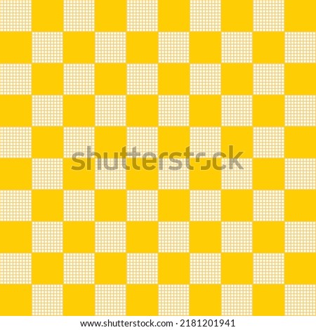 Abstract Vector Seamless yellow plaid Checkered Squares Pattern